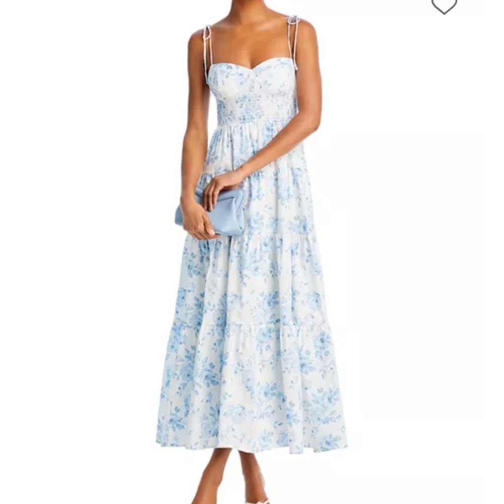 Wayf Floral Blue Maxi Dress